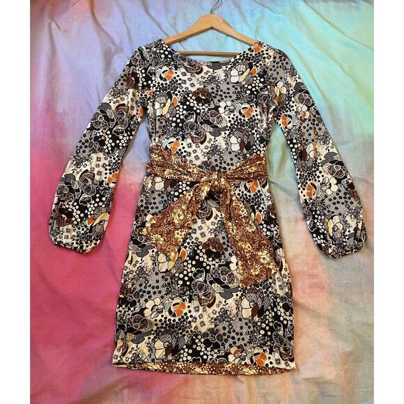 NWT Missoni 70s Style Silk Jersey Low Back Draped Long Sleeves Dress Sz 38 US 2 - Picture 2 of 11